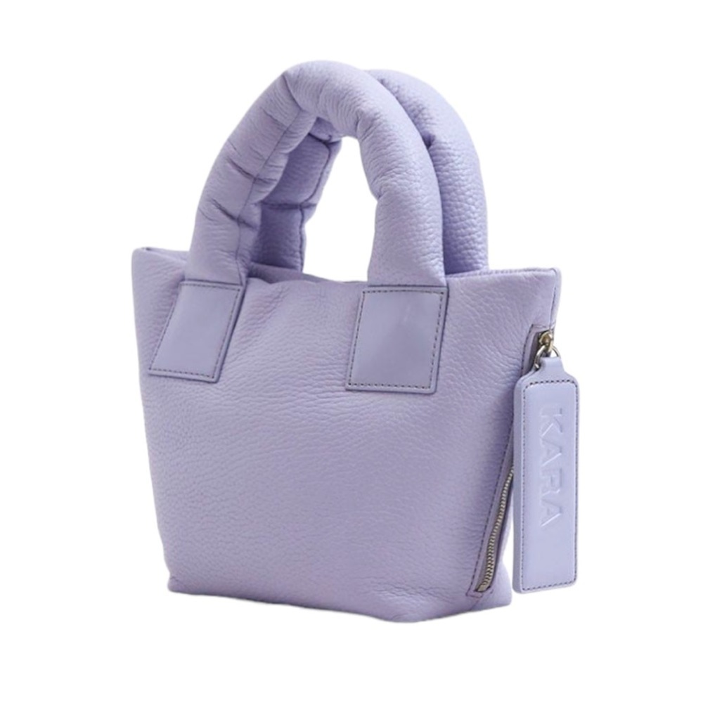 Kara | NWOT Lavender Pebble Leather Mini Puff Bag